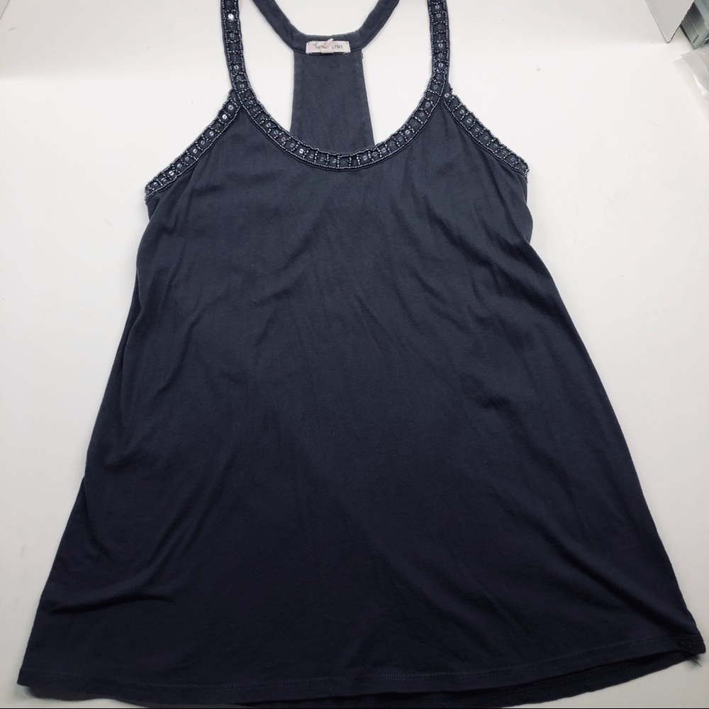 Racer Back Tank Top Size Small Heritage 1981 Beaded & Sequined